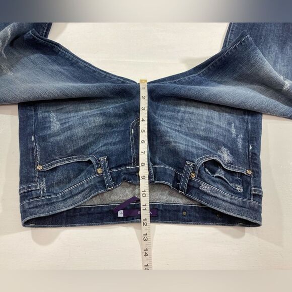 Vigoss Jeans Women’s 13 Blue Distressed London Bootcut Western #P2520J - Picture 11 of 13